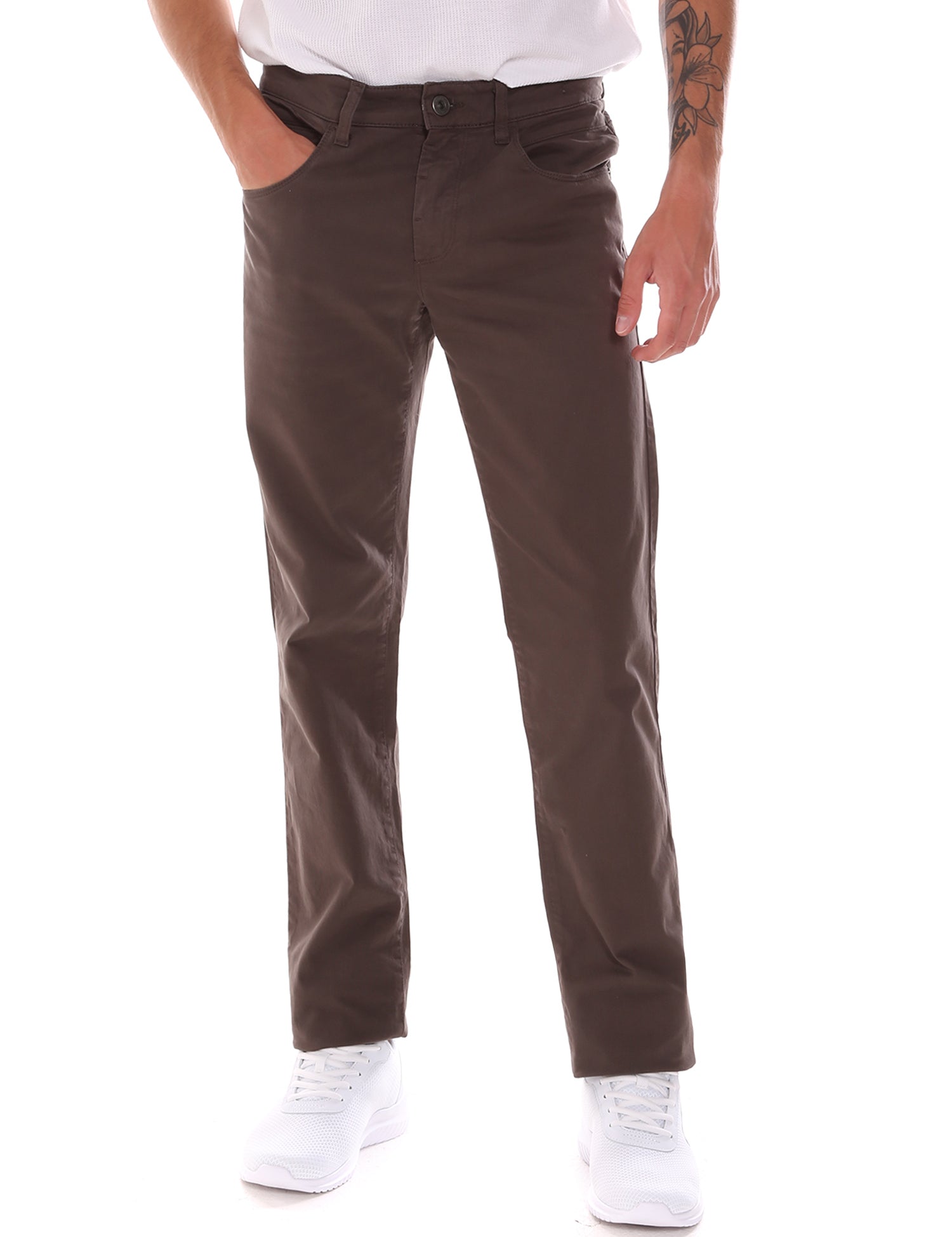 Pantaloni Marrone Scuro Nero Giardini