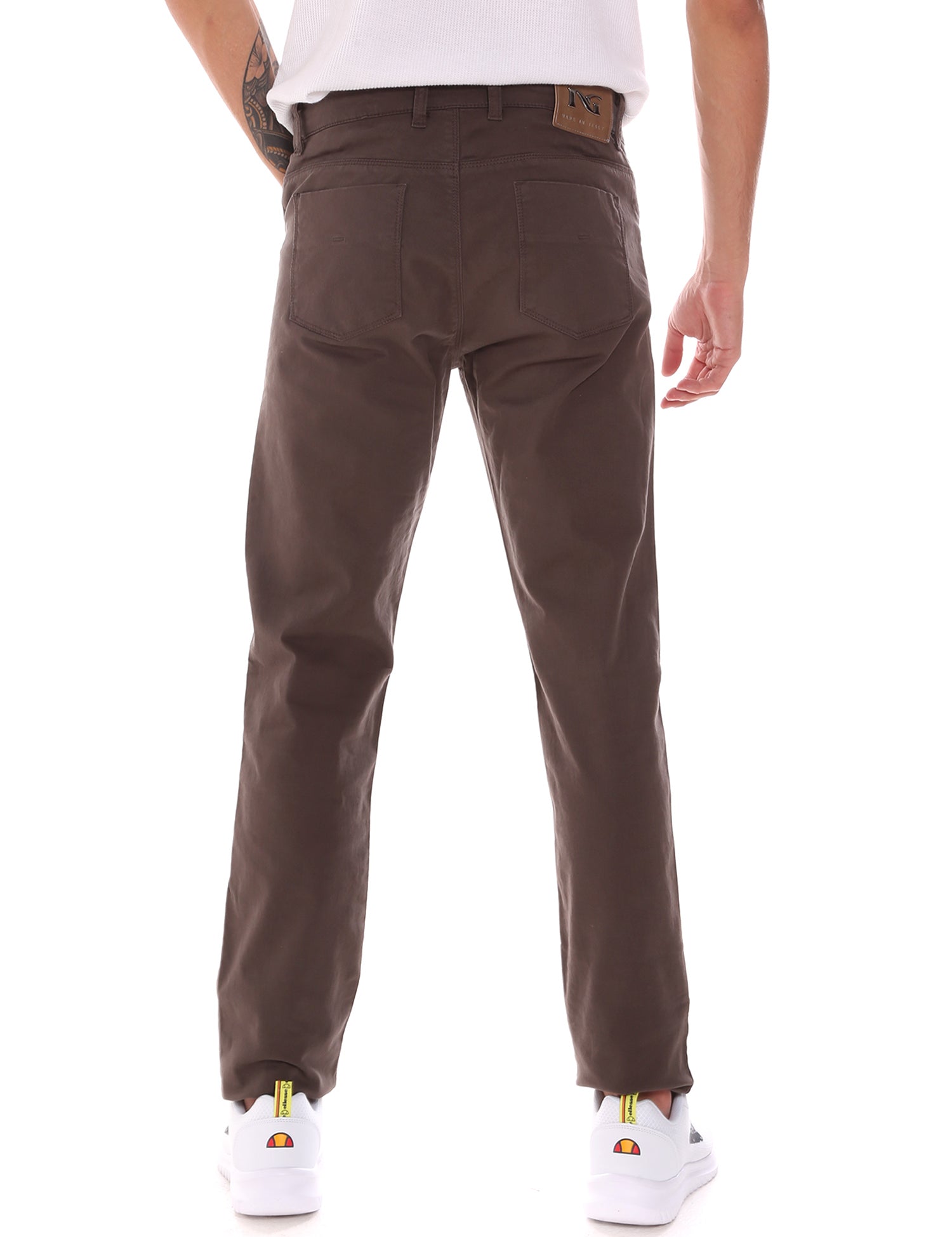 Pantaloni Marrone Scuro Nero Giardini