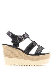 Sandali zeppa Nero Police 883