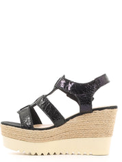 Sandali zeppa Nero Police 883