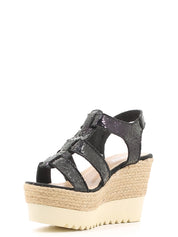 Sandali zeppa Nero Police 883