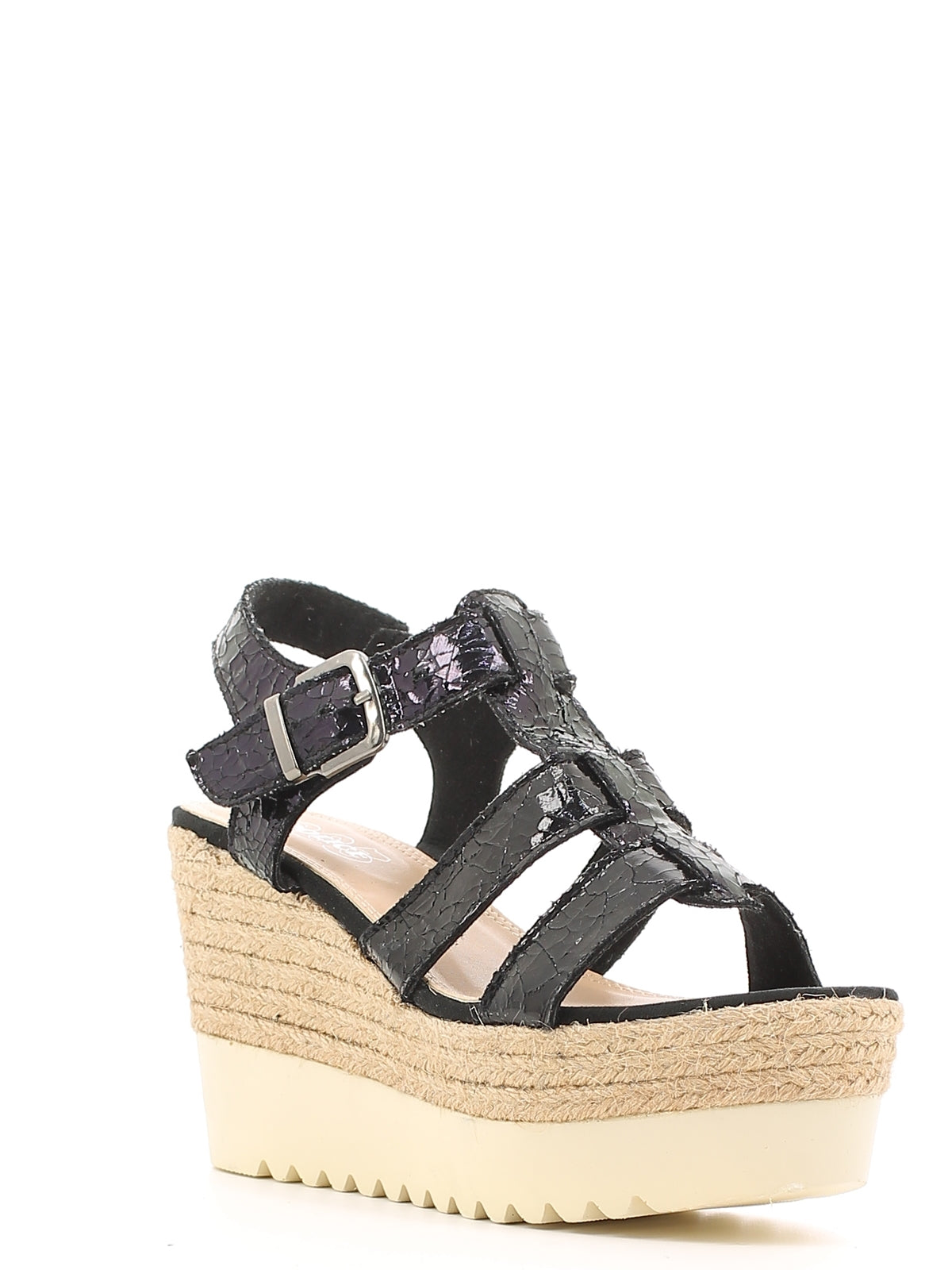 Sandali zeppa Nero Police 883