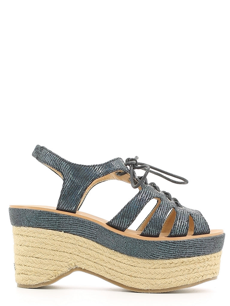 Sandali zeppa Blu Police 883