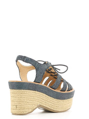 Sandali zeppa Blu Police 883