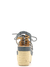 Sandali zeppa Blu Police 883