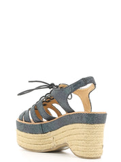 Sandali zeppa Blu Police 883