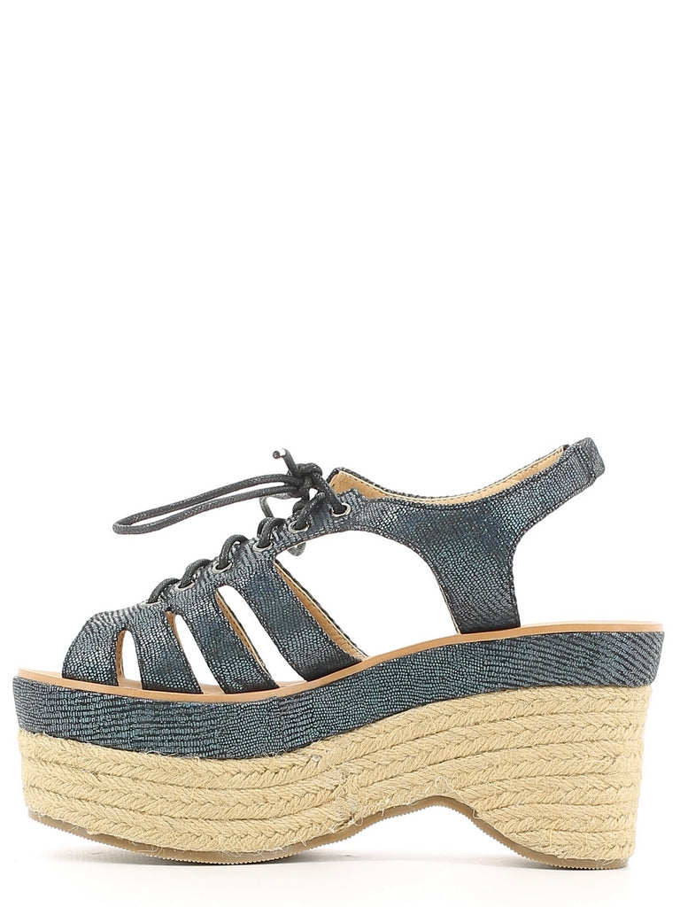 Sandali zeppa Blu Police 883