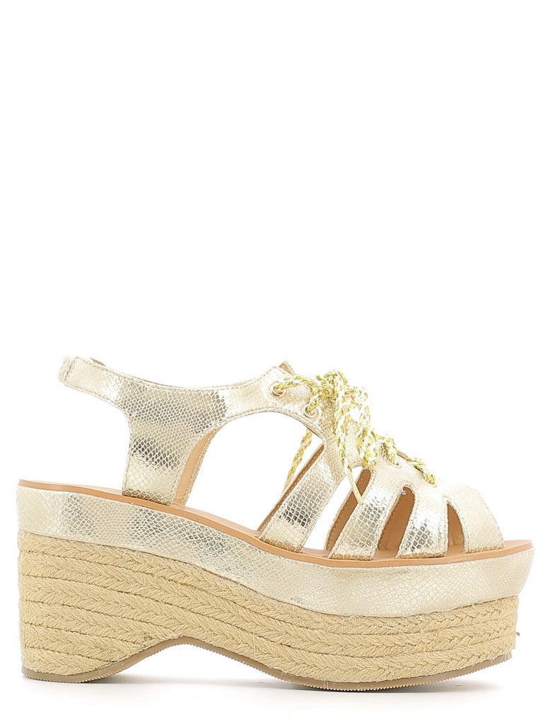 Sandali zeppa Dorato Police 883