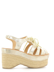 Sandali zeppa Dorato Police 883