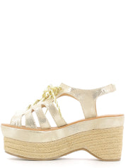 Sandali zeppa Dorato Police 883