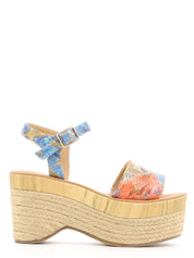 Sandali zeppa Blu Police 883