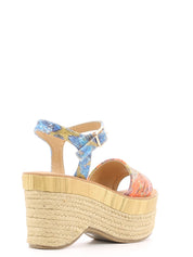 Sandali zeppa Blu Police 883