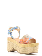 Sandali zeppa Blu Police 883