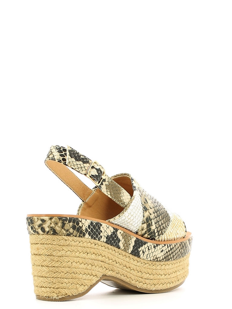 Sandali zeppa Verde Police 883