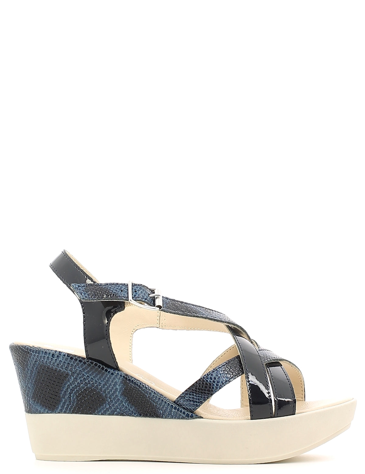 Sandali zeppa Blu Susimoda