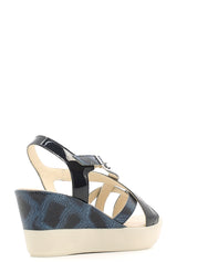 Sandali zeppa Blu Susimoda