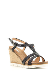 Sandali zeppa Nero Le Chicche