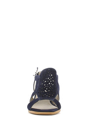 Sandali tacco Blu Keys