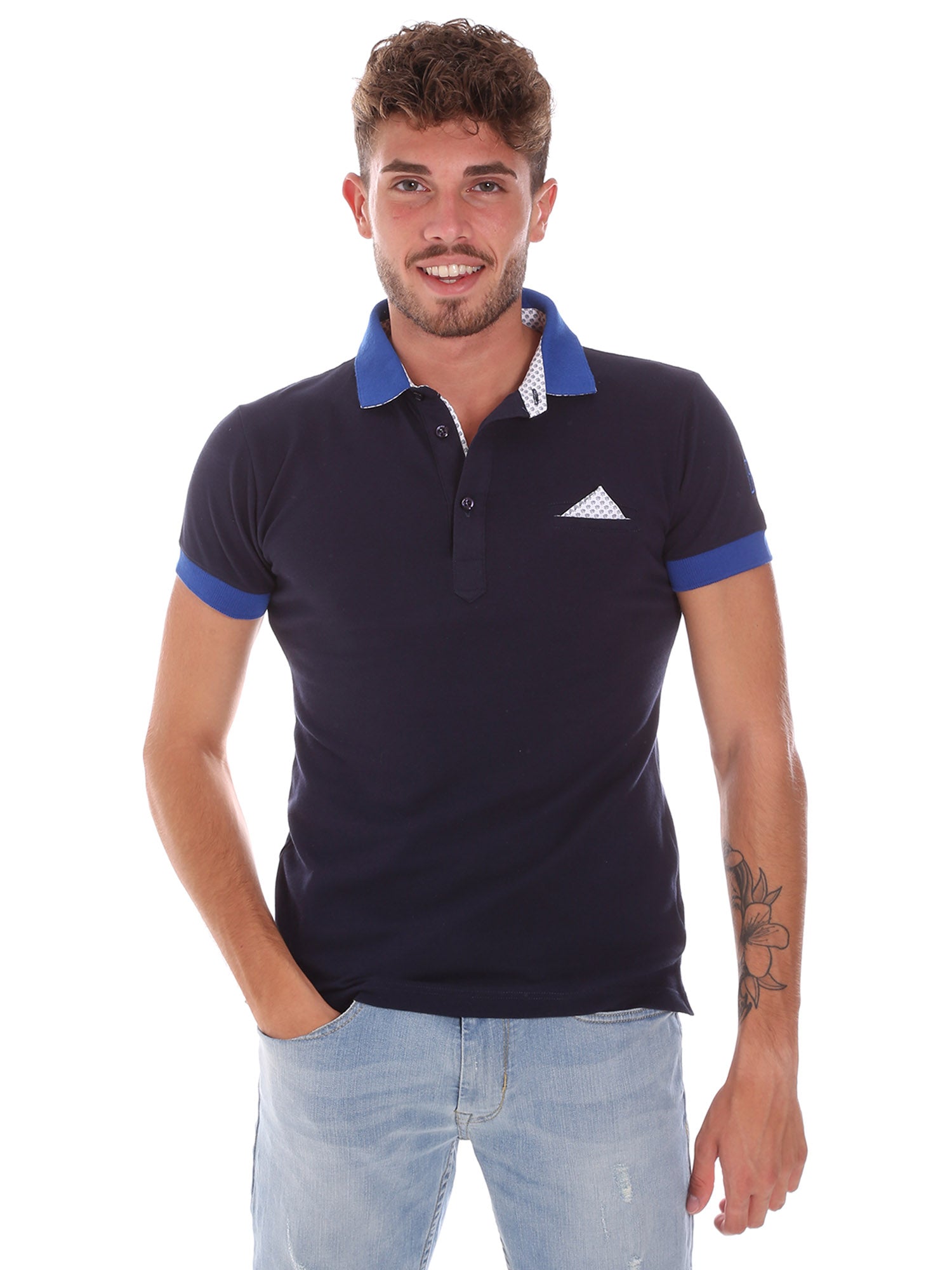 Polo Blu Bianco Bradano