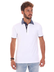 Polo Bianco Blu Bradano