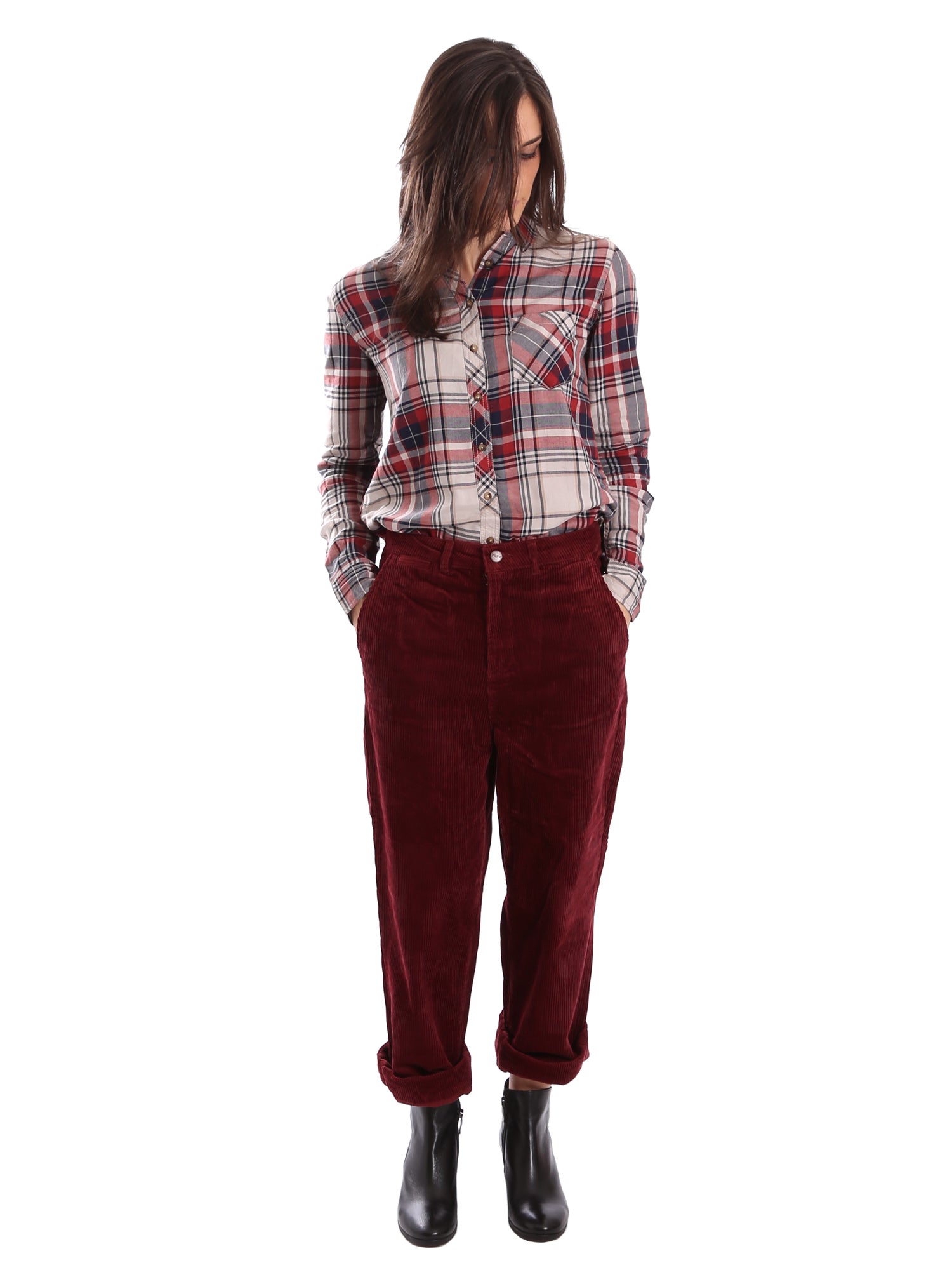 Pantaloni Bordeaux Pepe Jeans