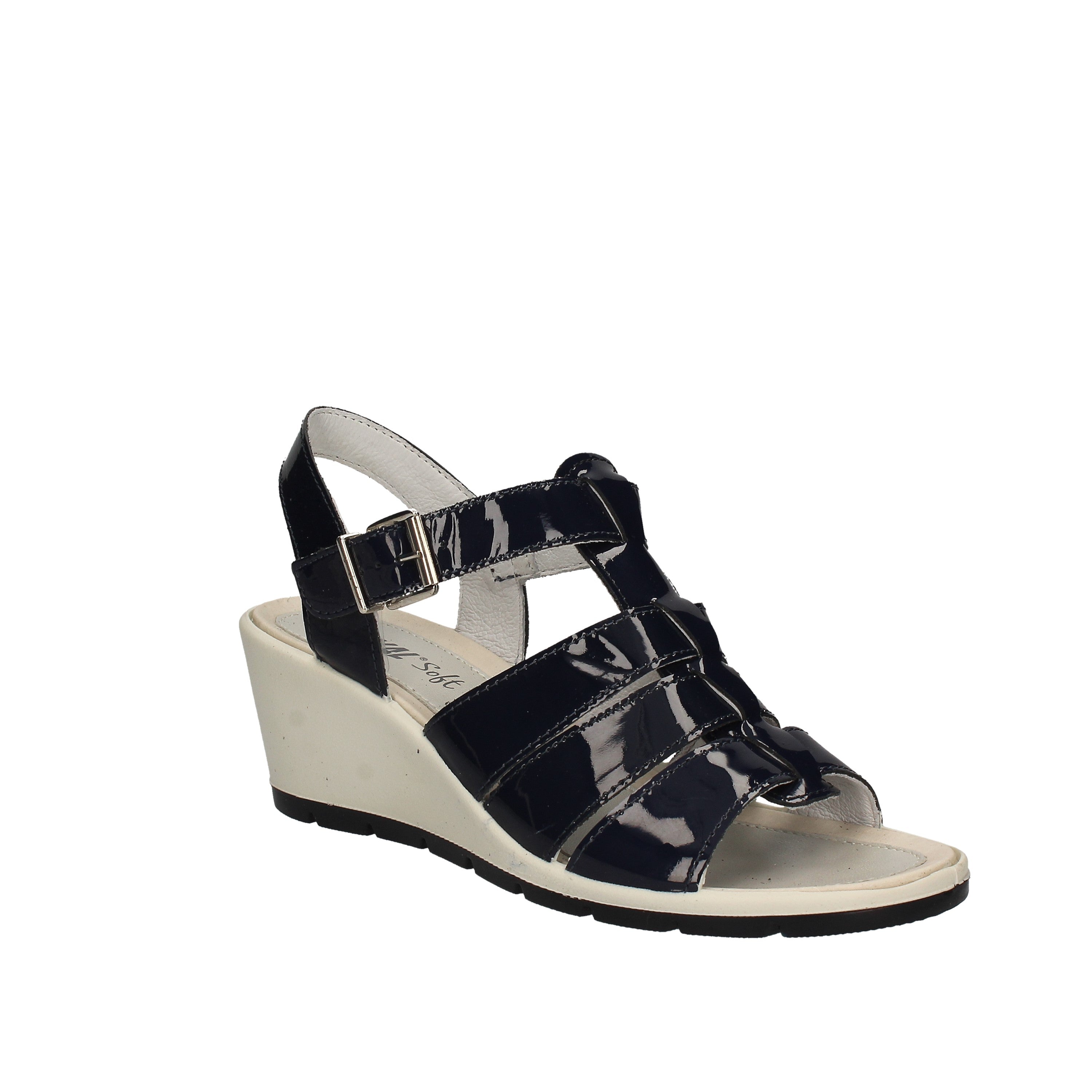 Sandali zeppa Blu Enval