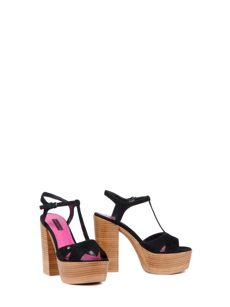 Sandali tacco Nero Fornarina