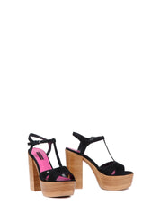 Sandali tacco Nero Fornarina