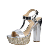 Sandali tacco Argentato Byblos Blu