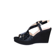 Sandali zeppa Nero Grace Shoes