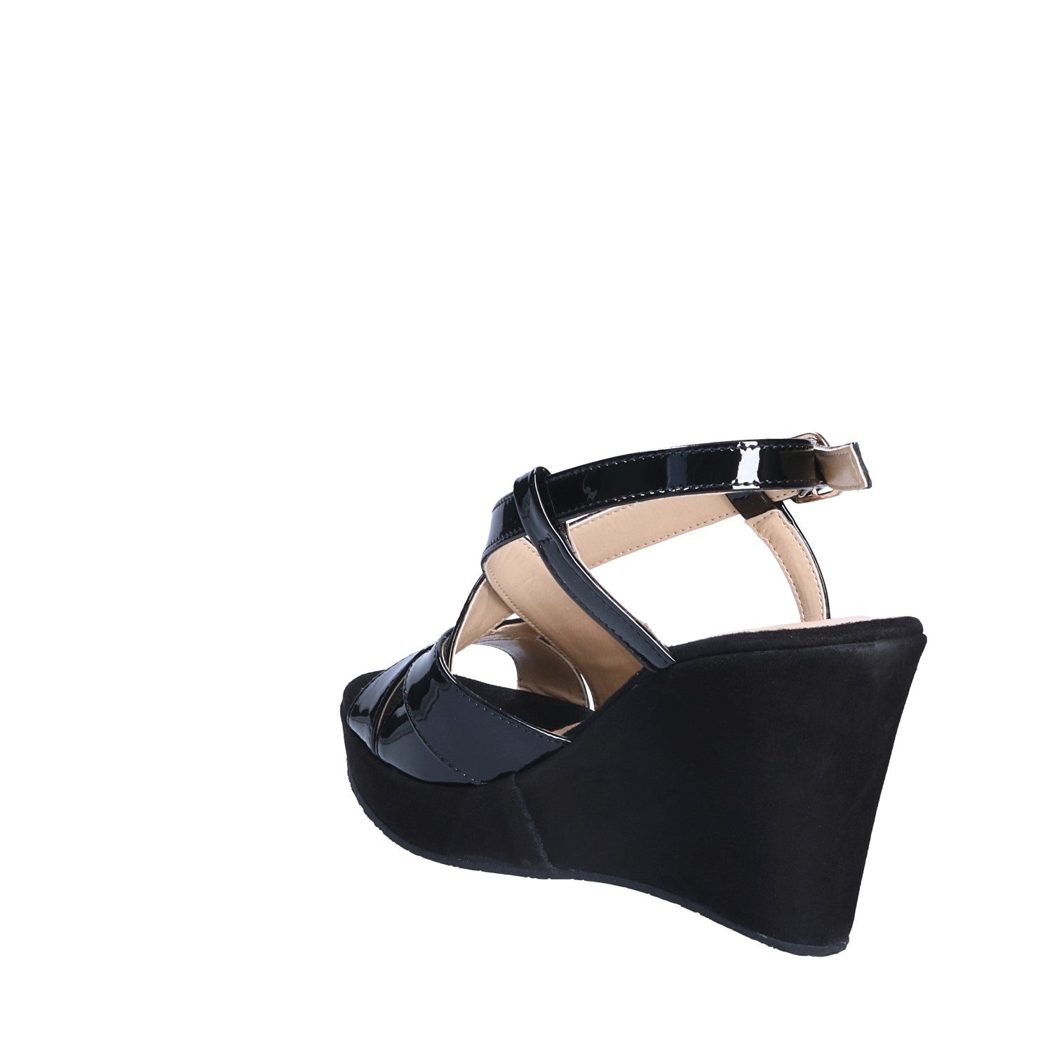 Sandali zeppa Nero Grace Shoes