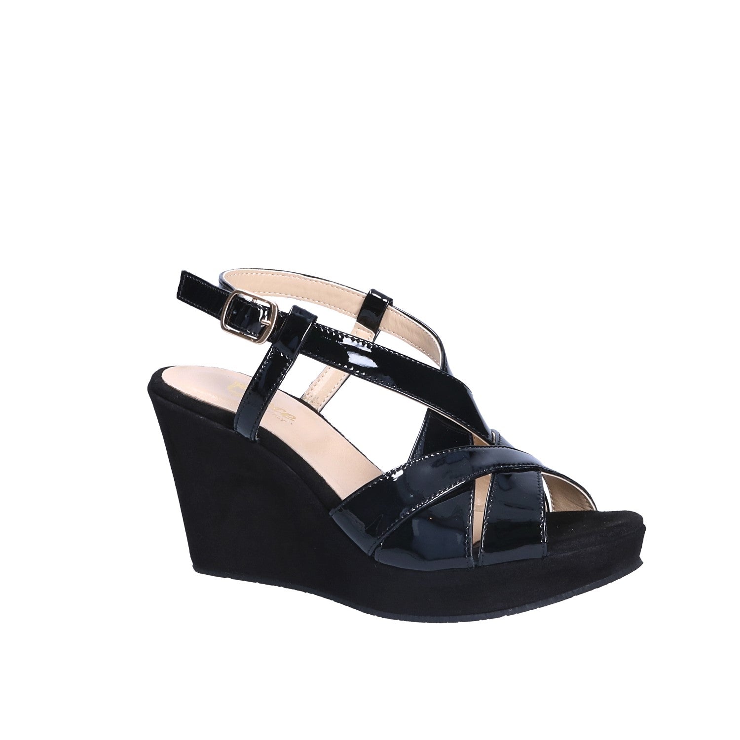 Sandali zeppa Nero Grace Shoes