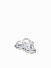 Sandali con strappi Bianco Melania