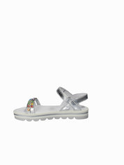 Sandali con strappi Grigio Melania