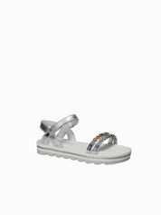 Sandali con strappi Grigio Melania