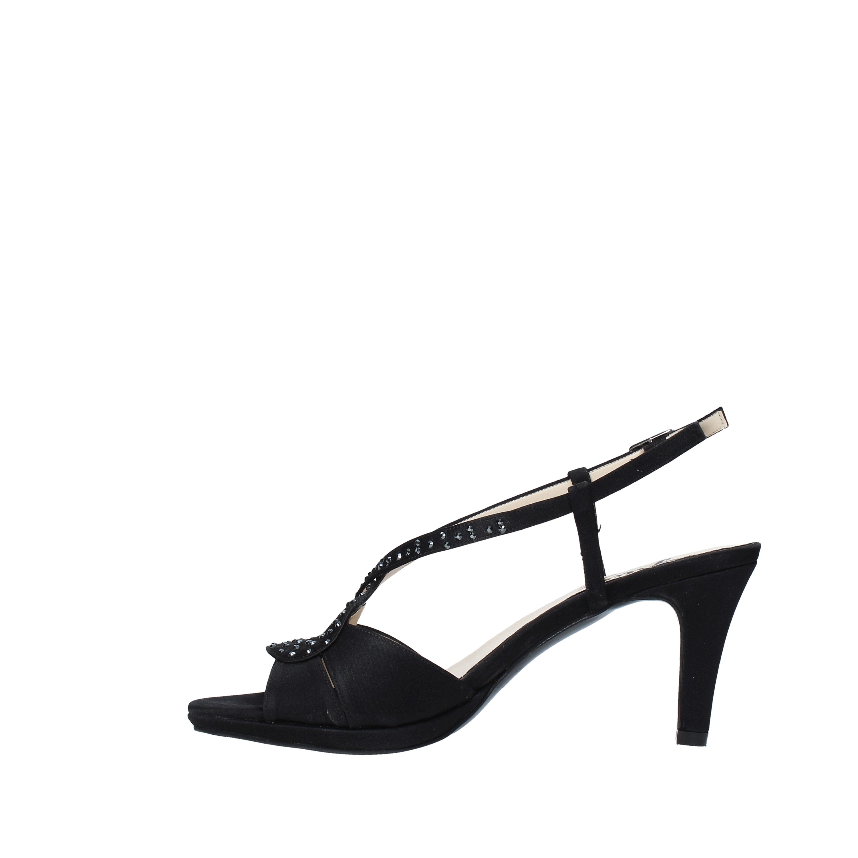 Sandali tacco Nero Raso Ne Grace Shoes