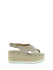 Sandali zeppa Beige Marco Ferretti