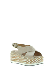 Sandali zeppa Beige Marco Ferretti