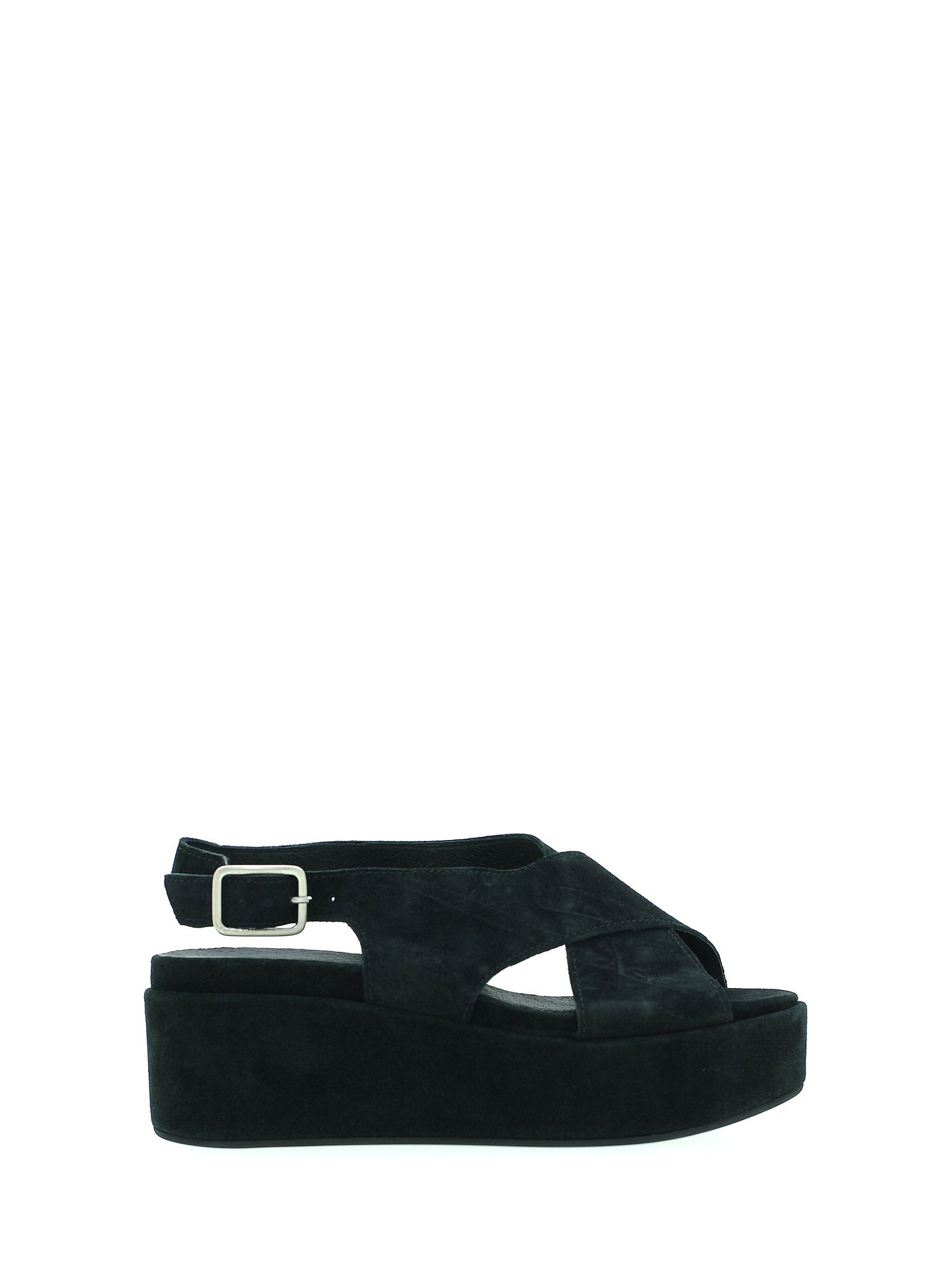 Sandali zeppa Nero Marco Ferretti