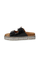 Sandali zeppa Nero Gold&gold