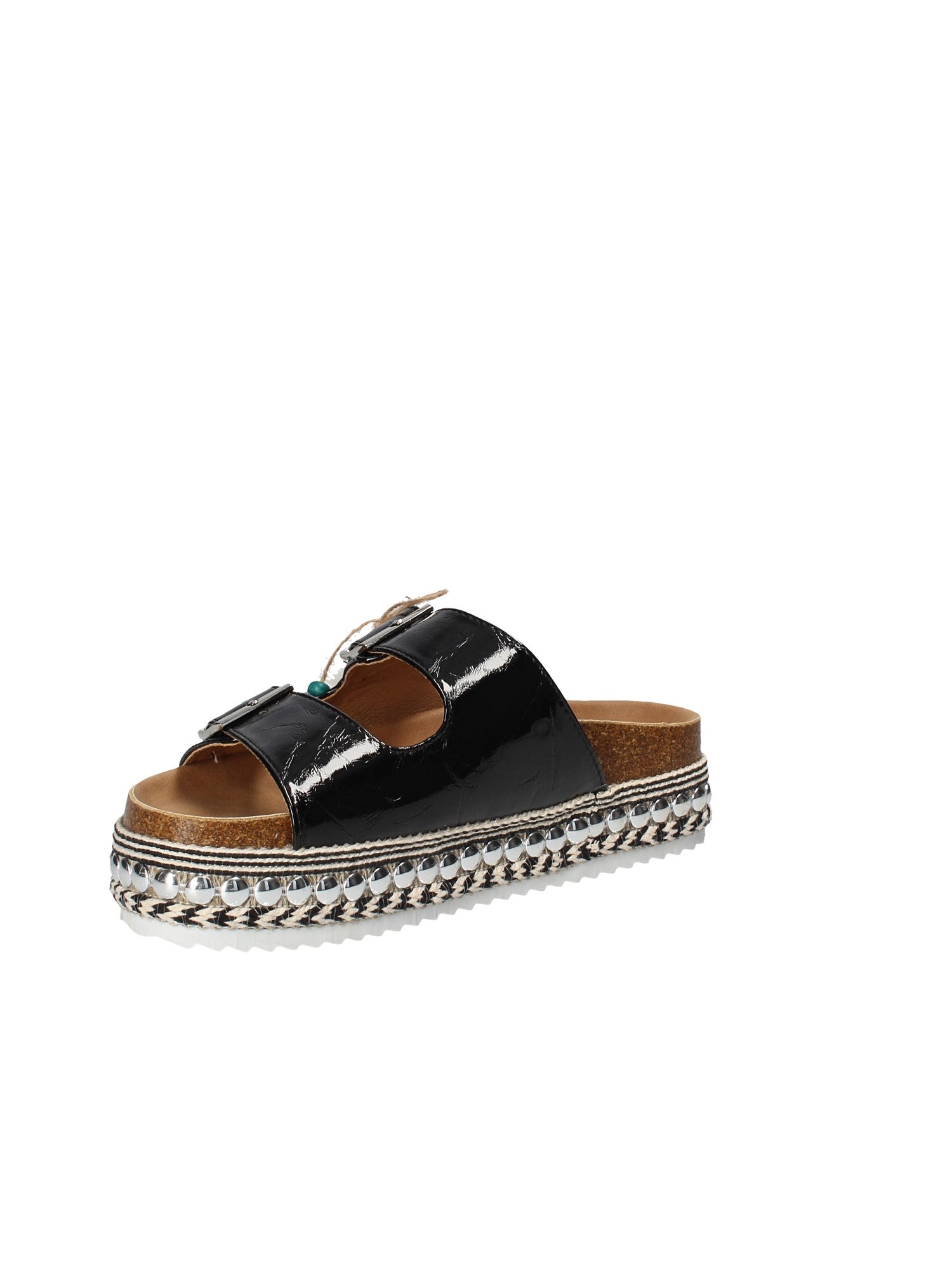 Sandali zeppa Nero Gold&gold