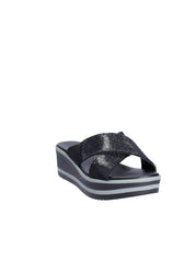 Sandali zeppa Nero Grace Shoes
