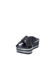 Sandali zeppa Nero Grace Shoes