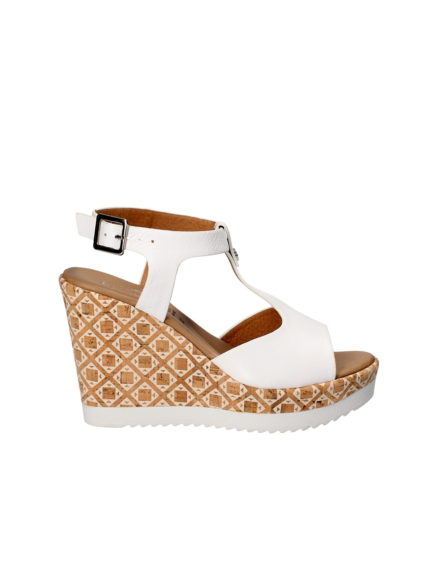 Sandali zeppa Bianco Grace Shoes