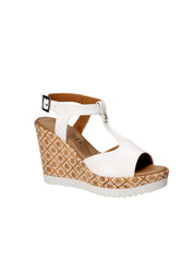 Sandali zeppa Bianco Grace Shoes