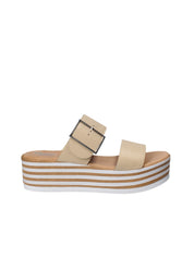 Sandali zeppa Beige Grace Shoes