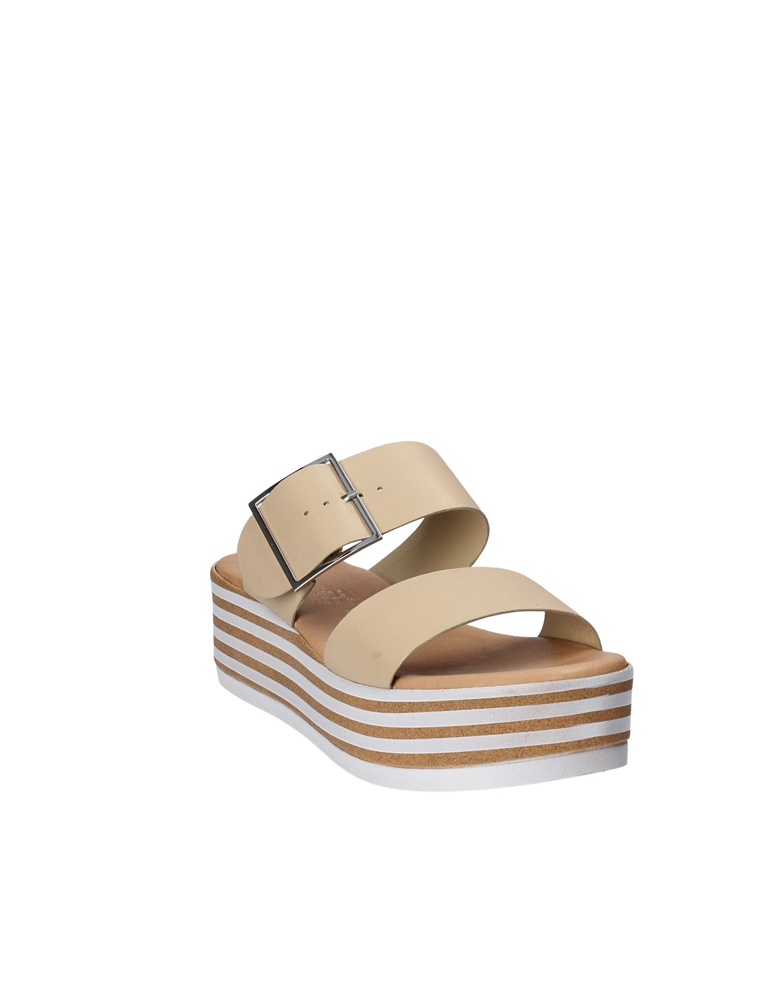 Sandali zeppa Beige Grace Shoes