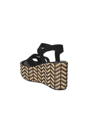 Sandali zeppa Nero Exe'