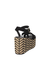 Sandali zeppa Nero Exe'