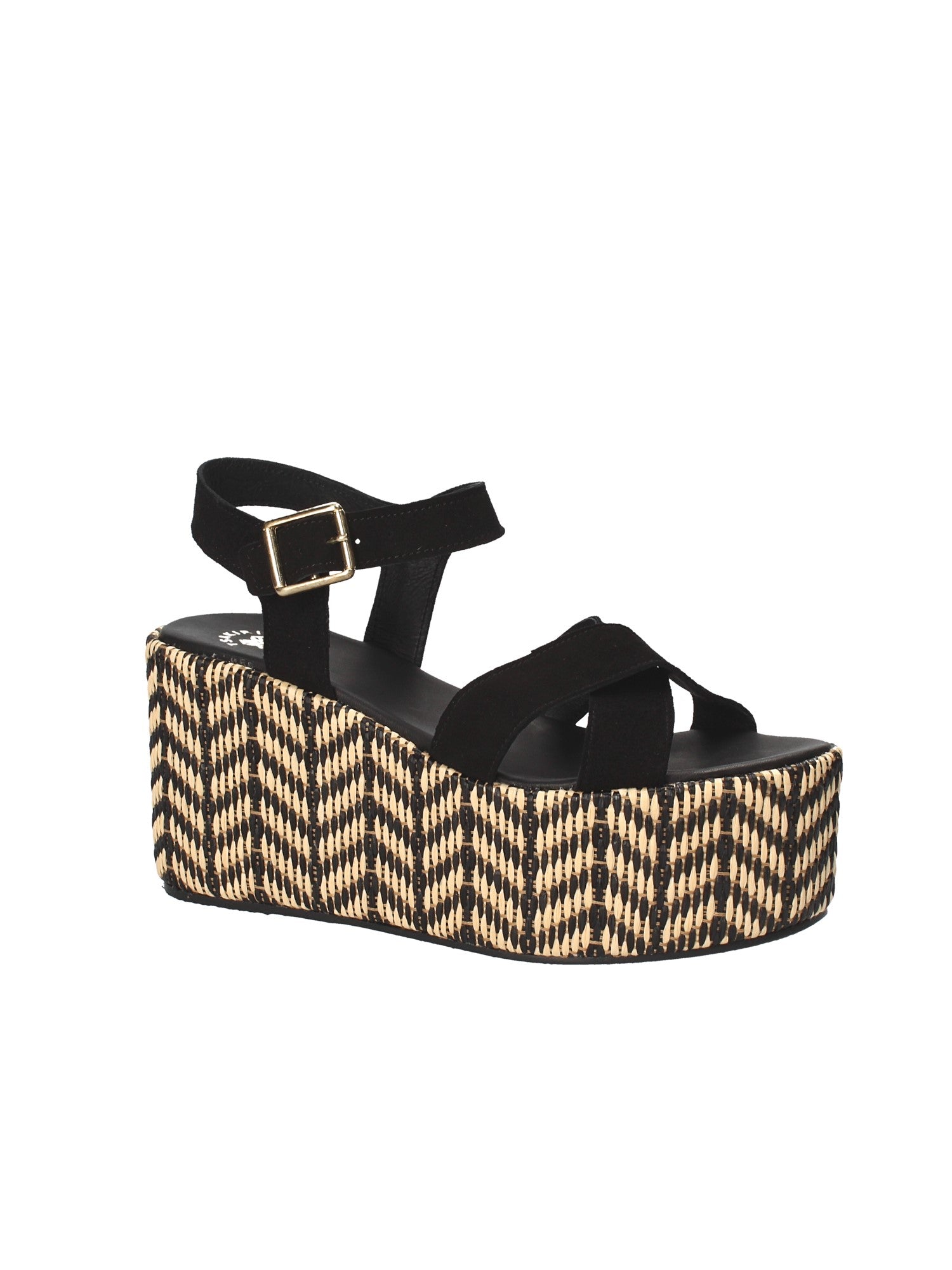 Sandali zeppa Nero Exe'